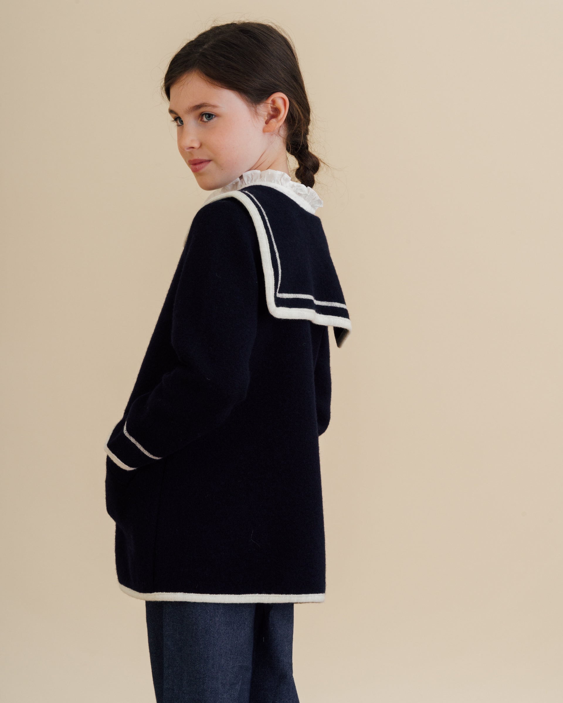 Sailor Style Coat Navy