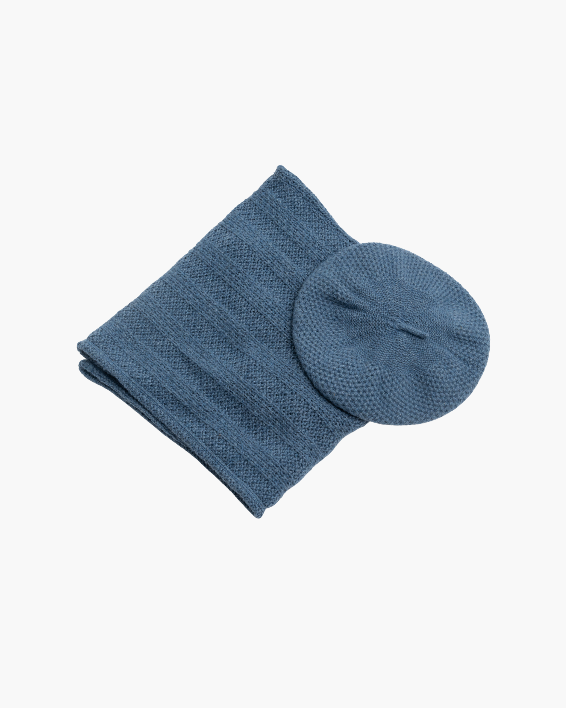 Knitted Beret Blue