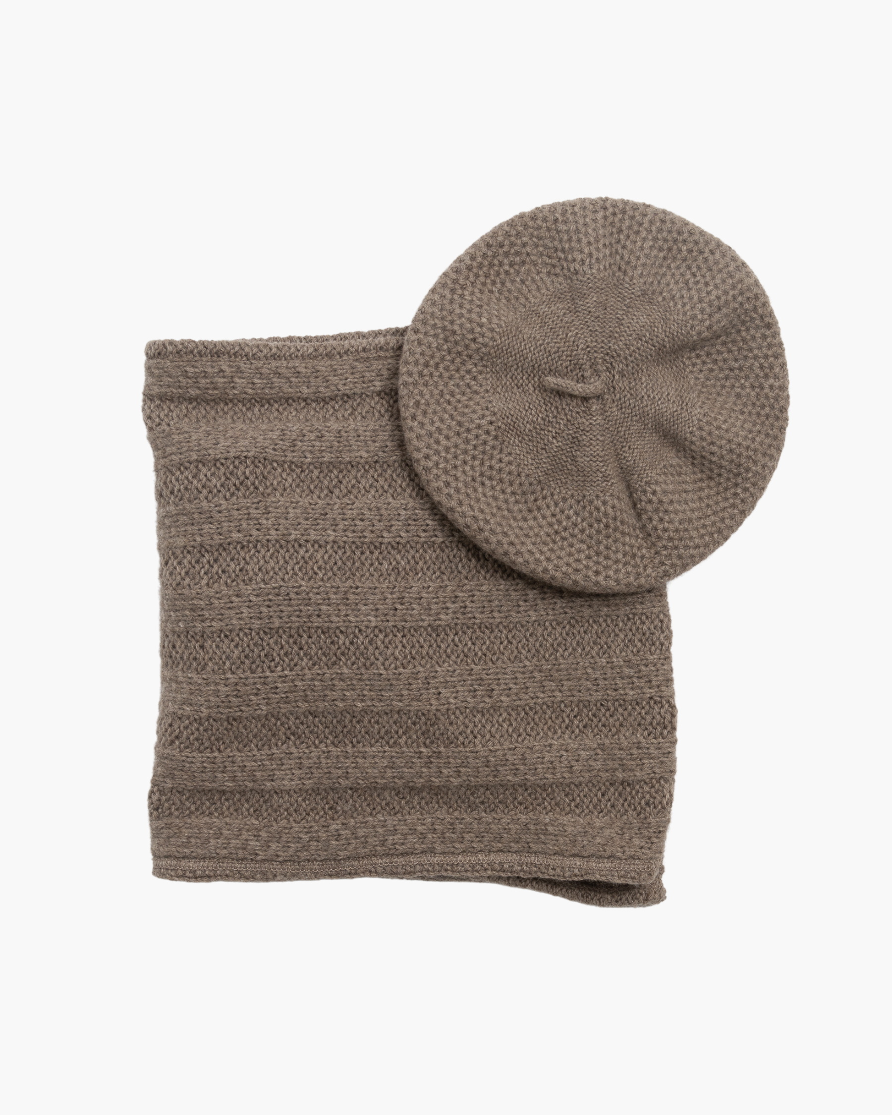 Knitted Beret Taupe