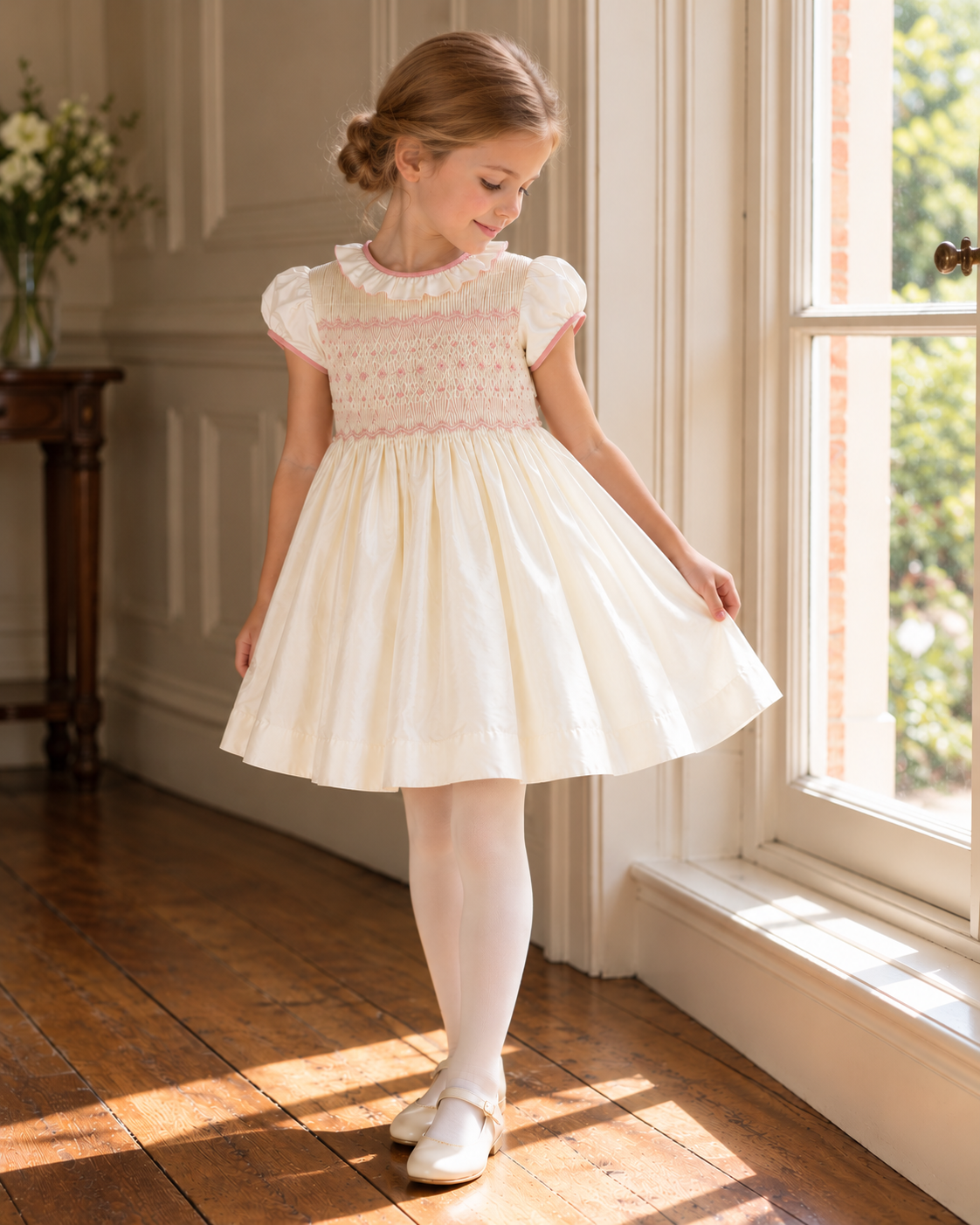 Beatrice Silk Dress Pink