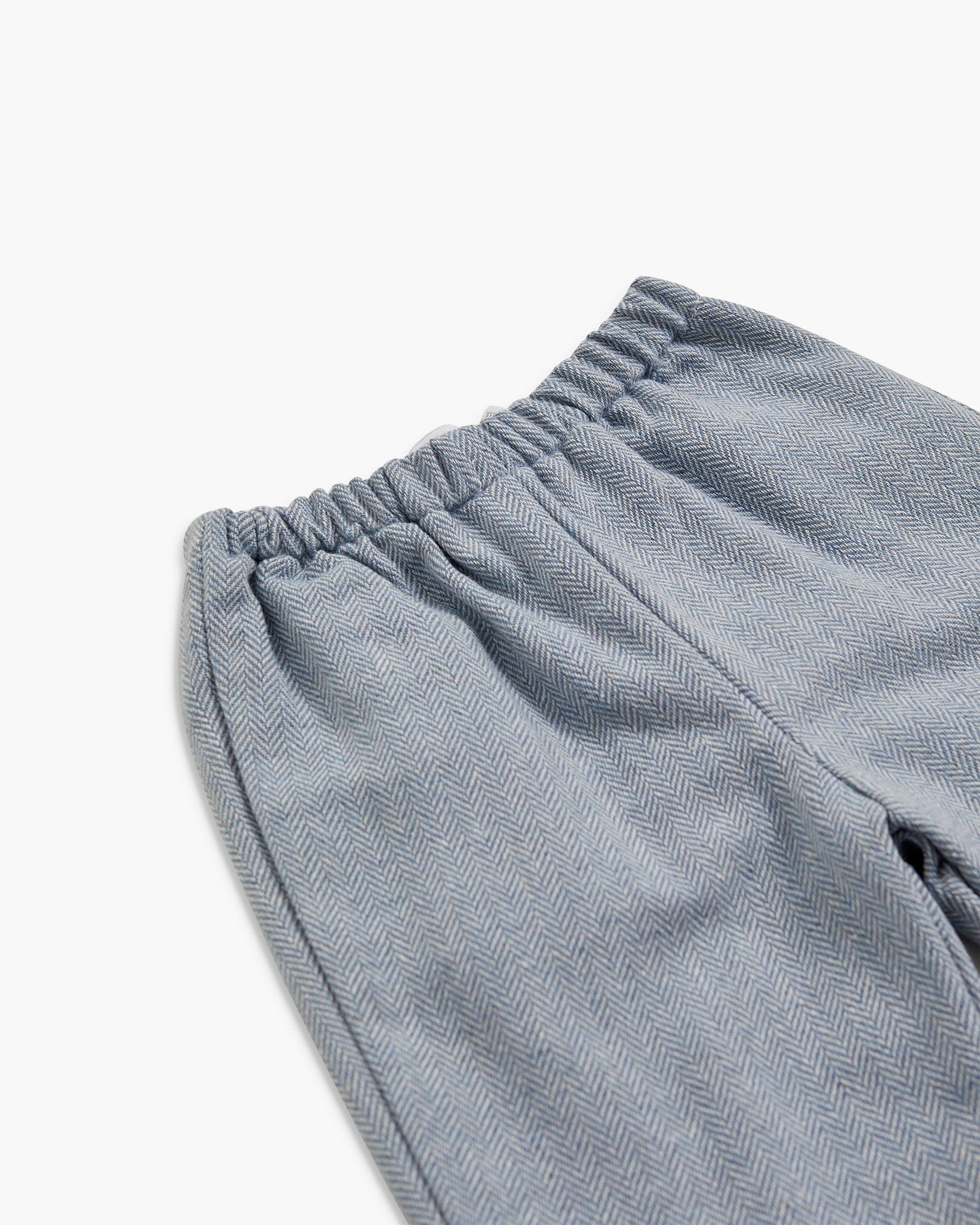 Tito Pants Blue Herringbone