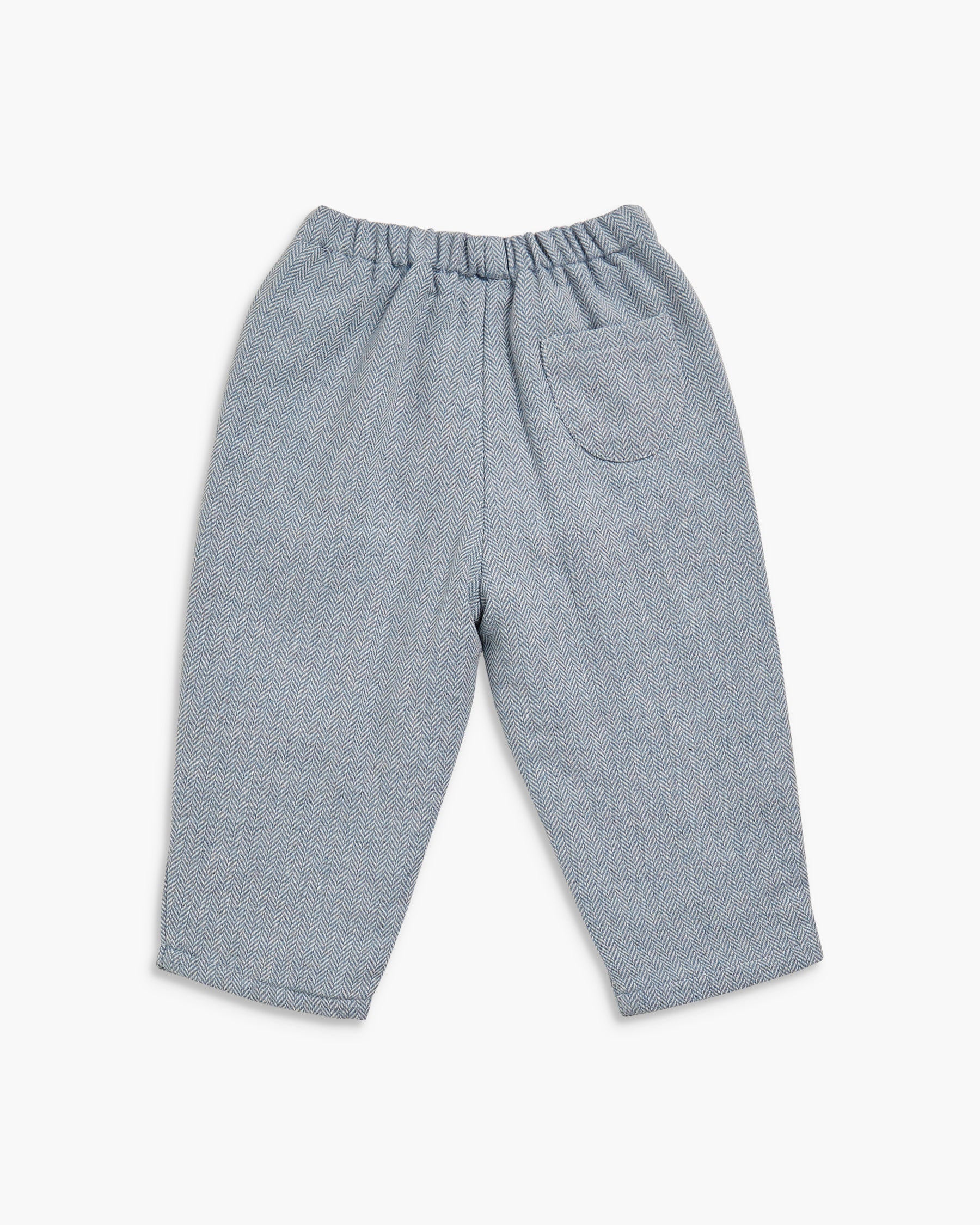 Tito Pants Blue Herringbone