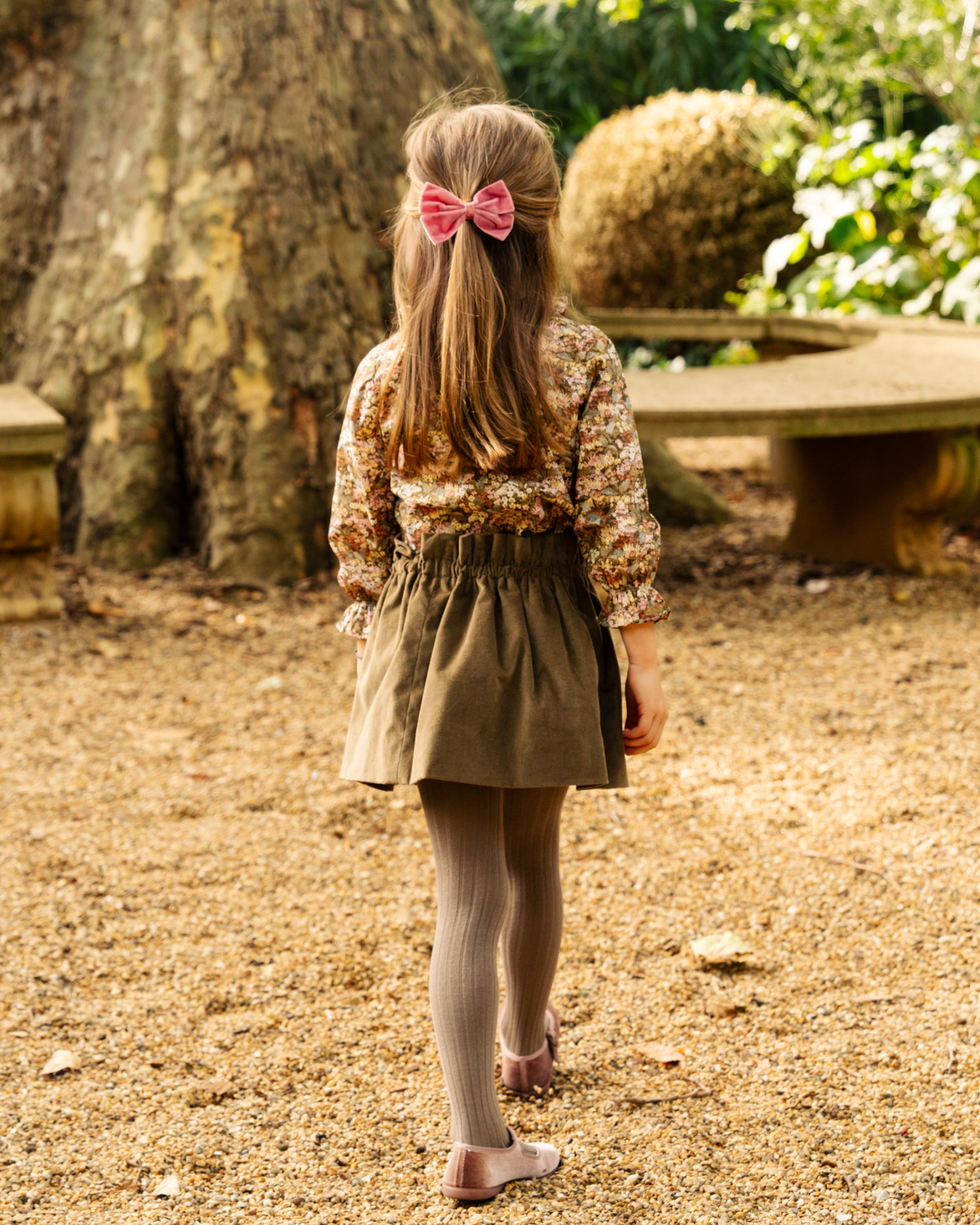 Large Velvet Hairclip Pink