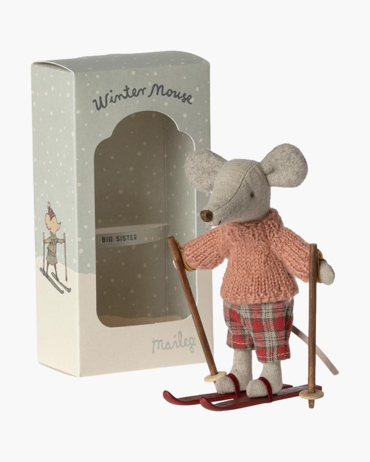 Winter Mouse With Ski Set, Big Sister