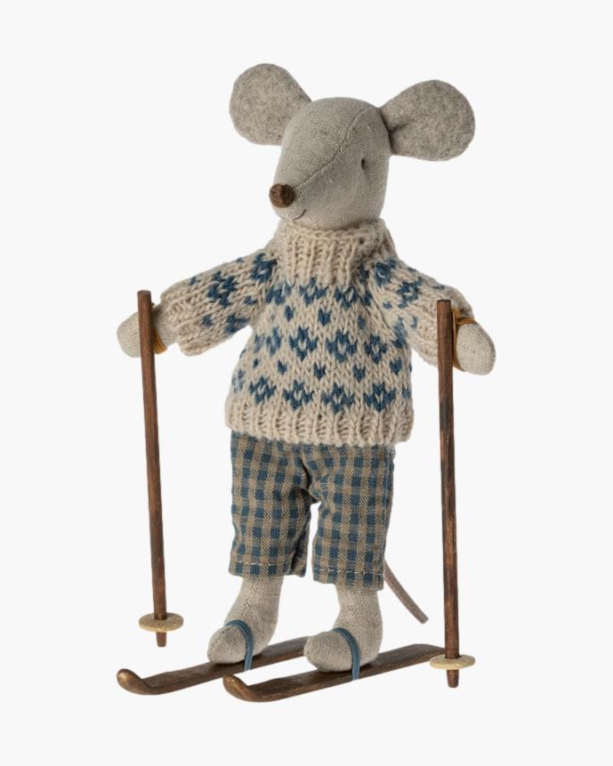 Winter Mouse With Ski Set, Dad