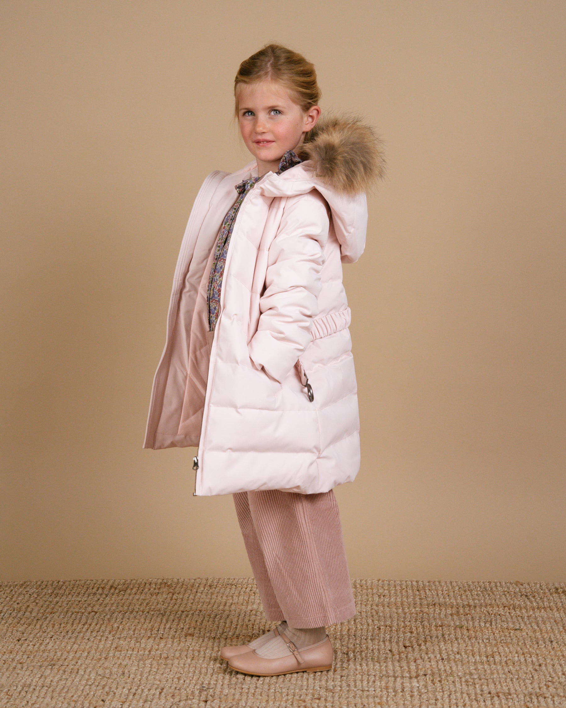 Alba Pink Down Jacket - Timeless Luxury for Girls | Amaia London
