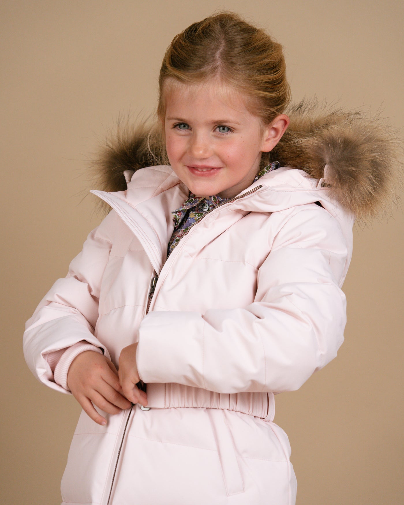 Alba Pink Down Jacket - Timeless Luxury for Girls | Amaia London