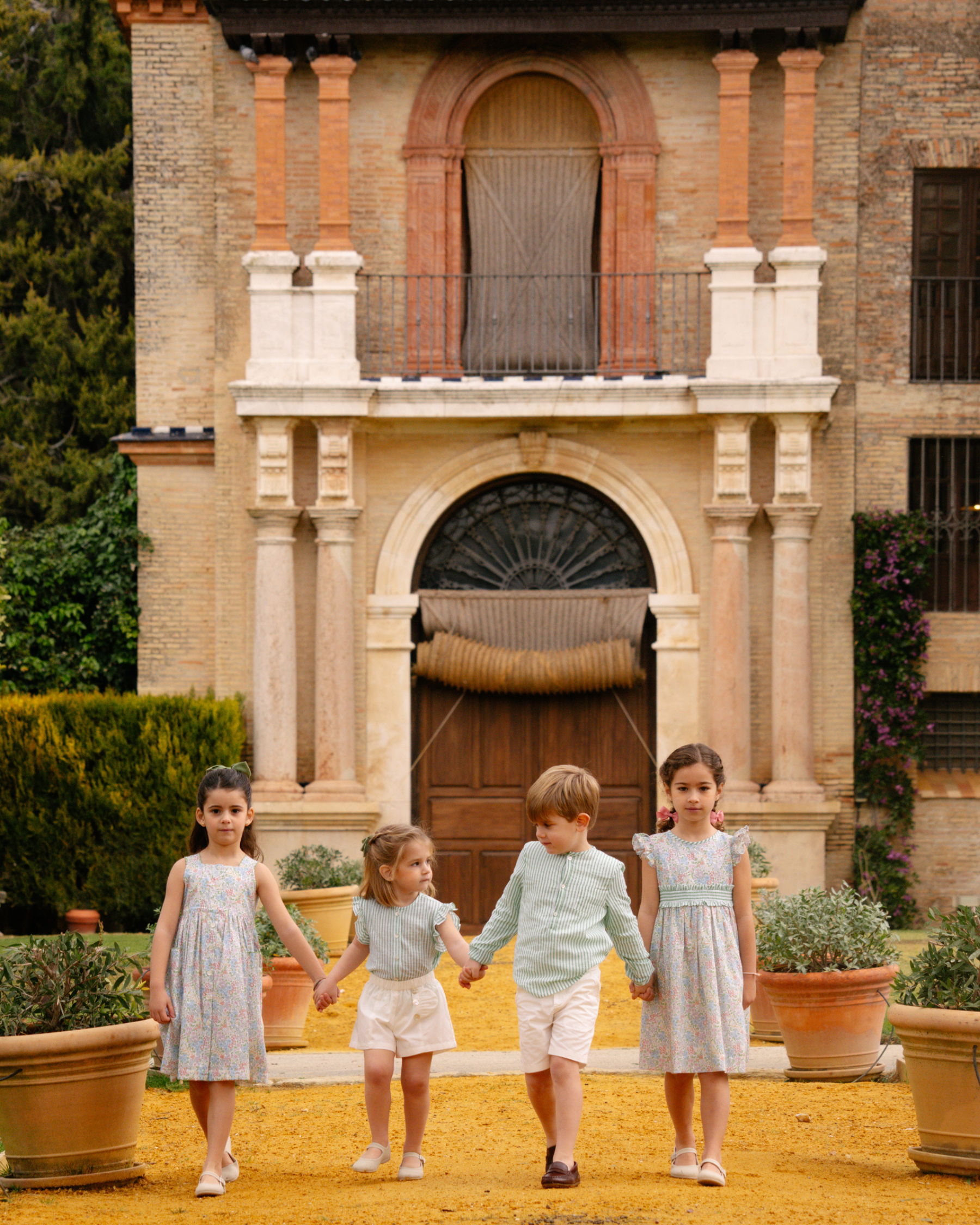 Stripy Dress Mint Blue Floral