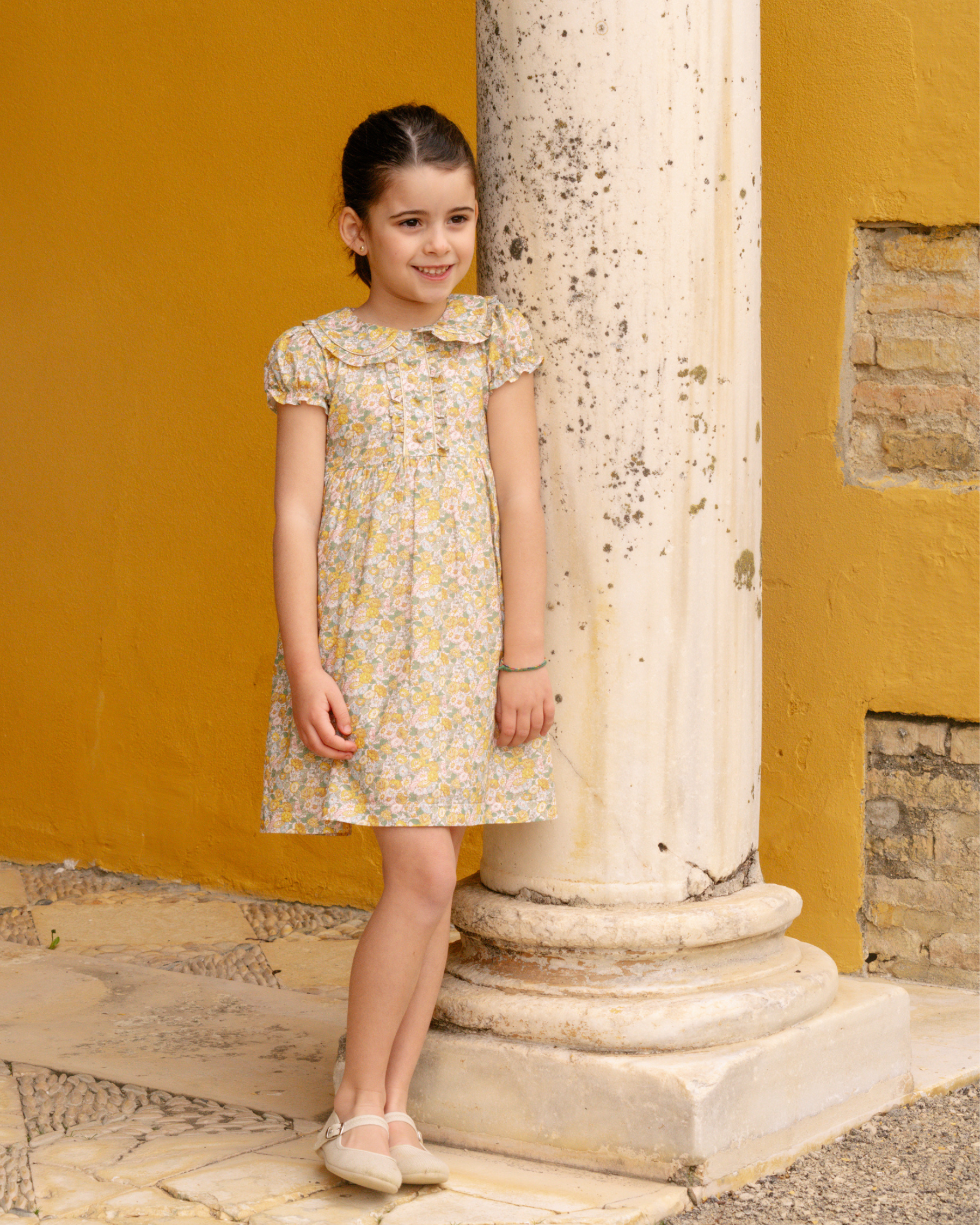 Juliet Dress Yellow Green Liberty