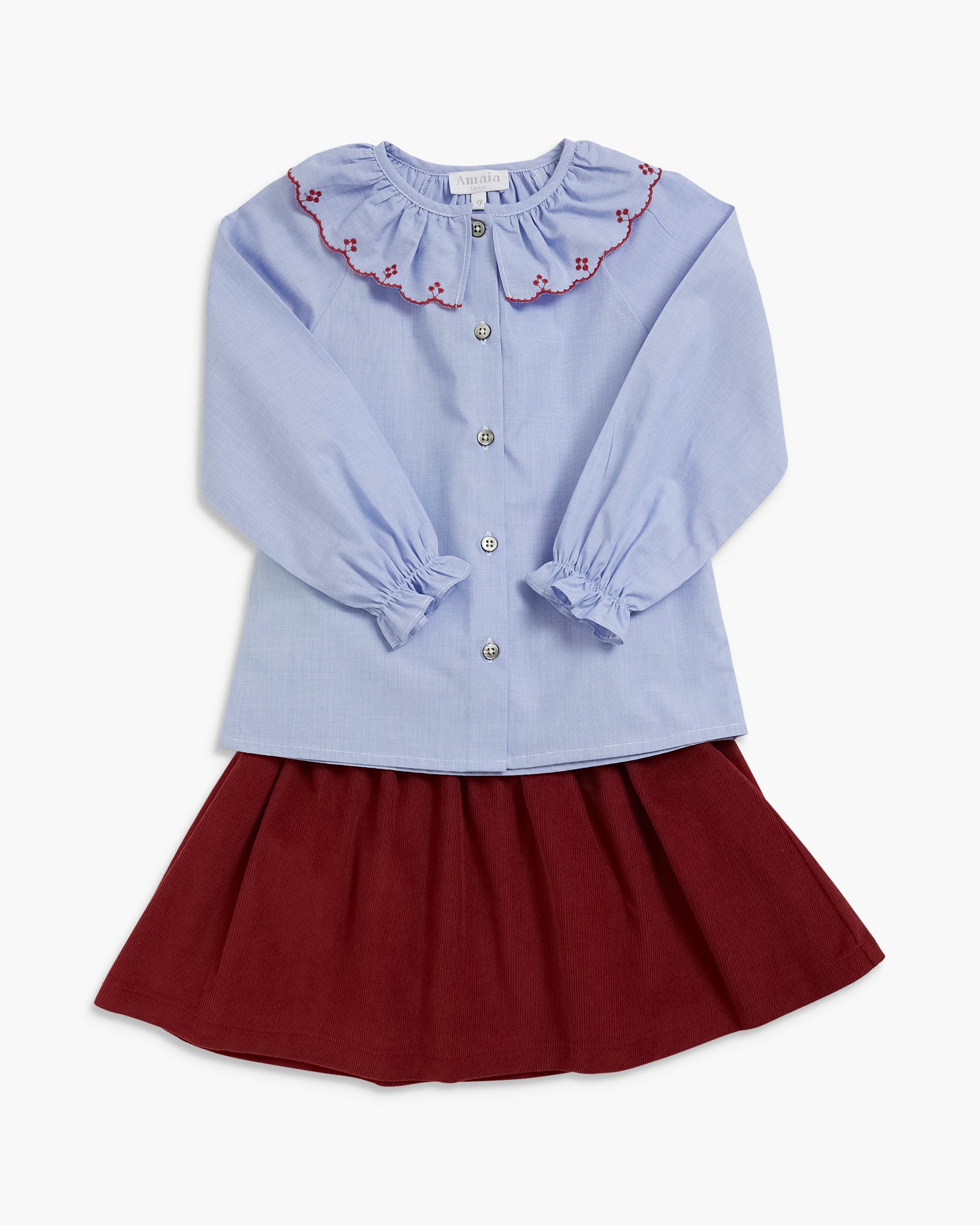 Anaise Blouse Sky Blue Fil a Fil