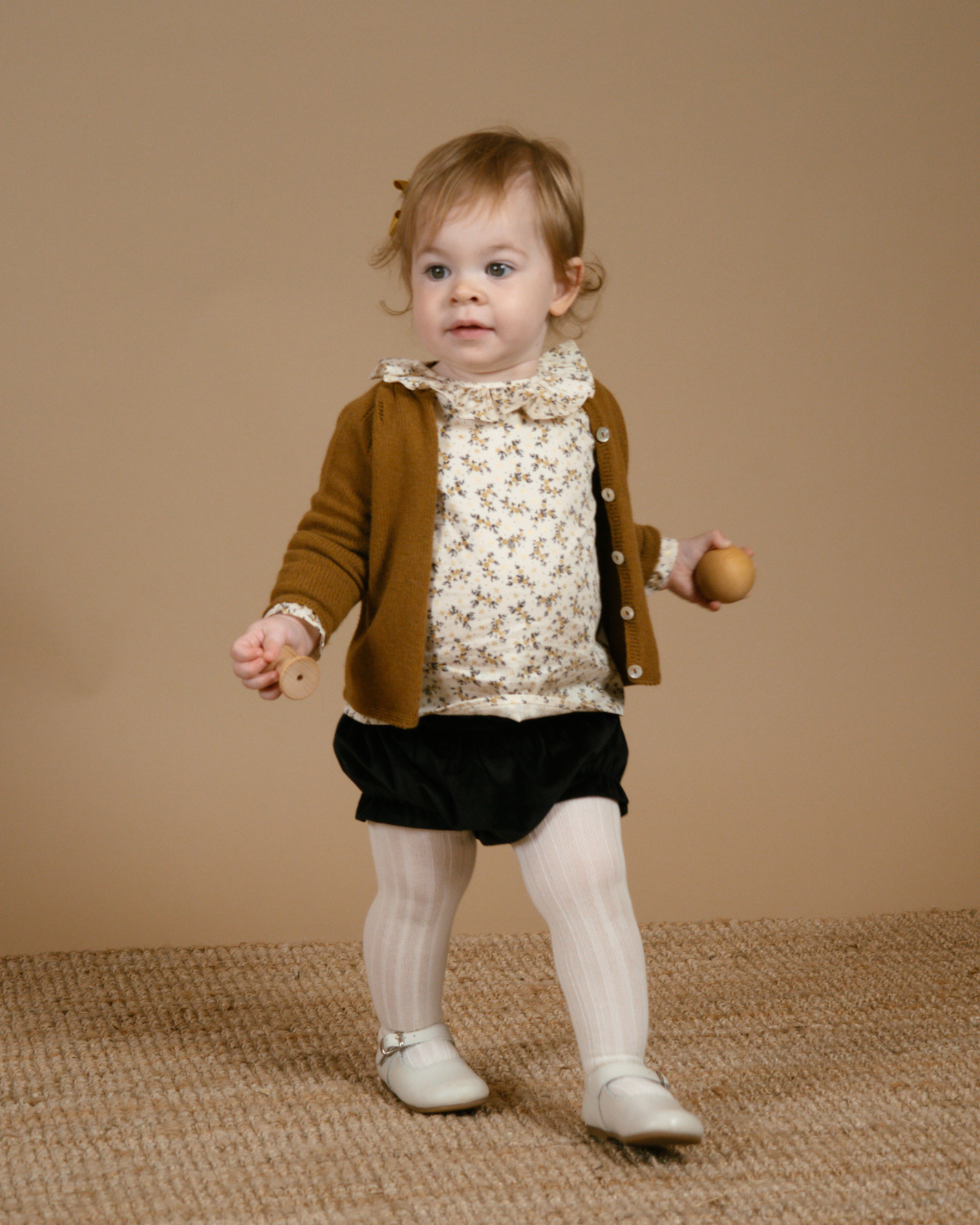 Puce Cardigan Mustard