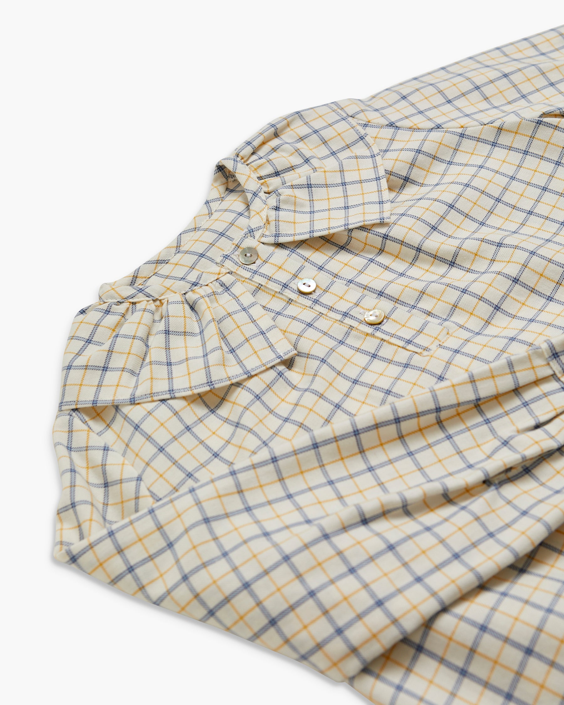 Champs-Elysees Blouse Blue/Yellow Check