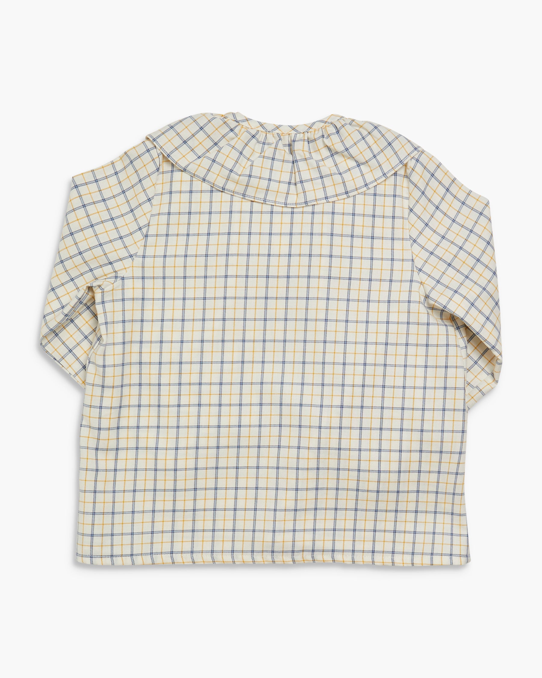 Champs-Elysees Blouse Blue/Yellow Check