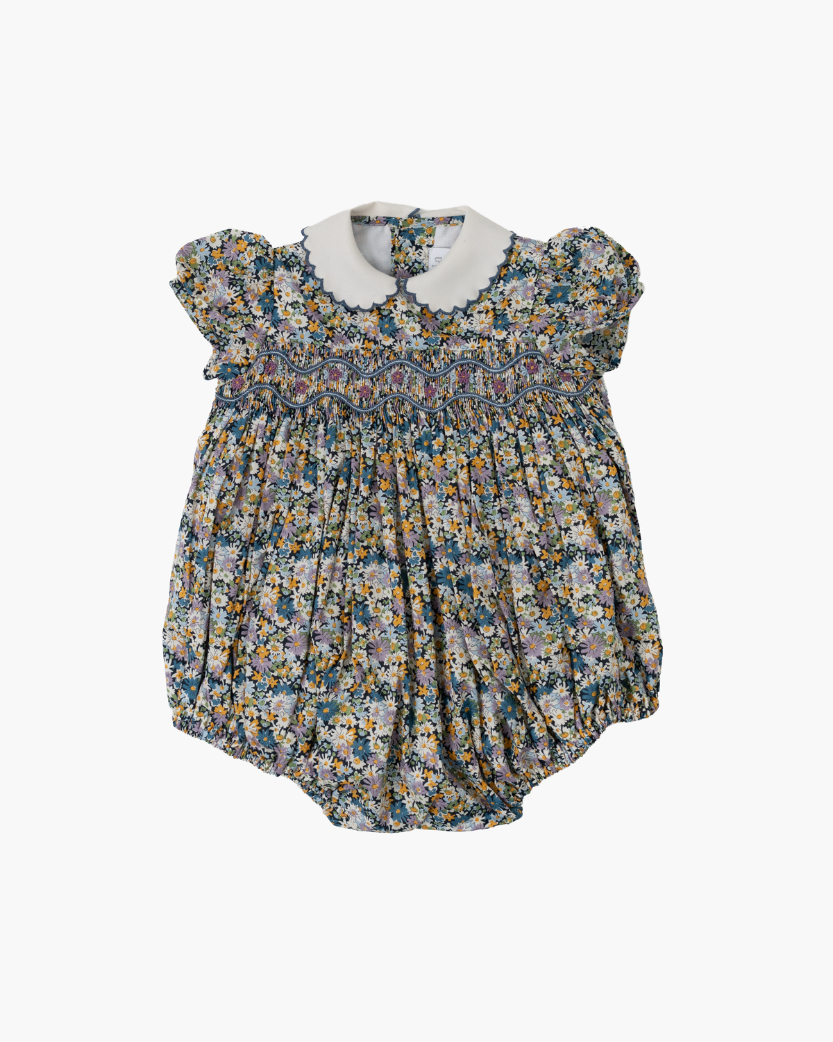 Cherry Romper Blue Green Liberty