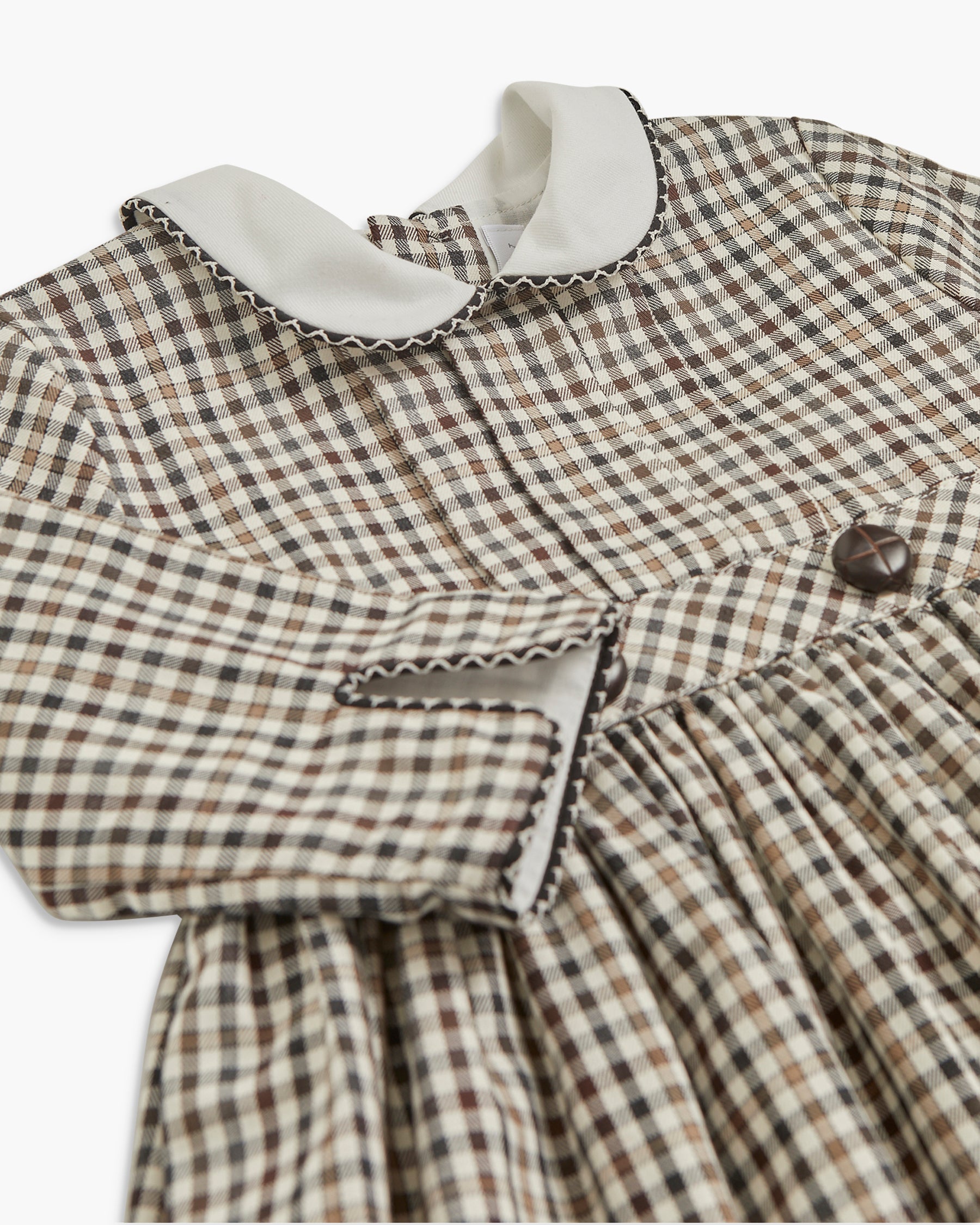 Corneta Dress Brown/Black Check Twill