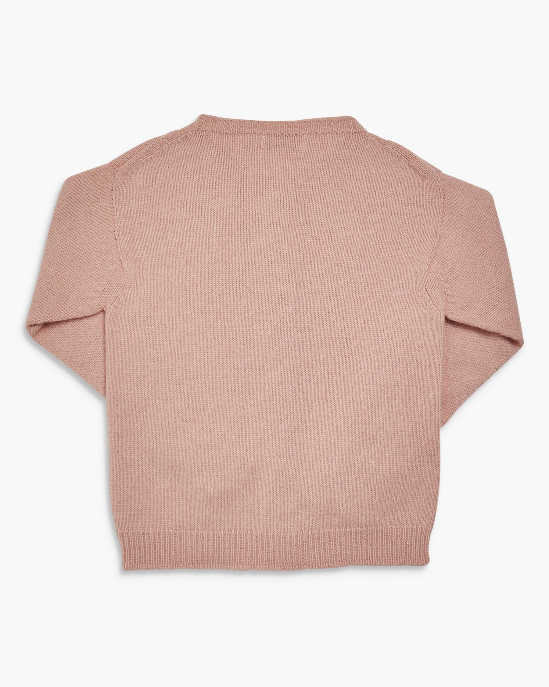 Back of a pink cardigan for girl 