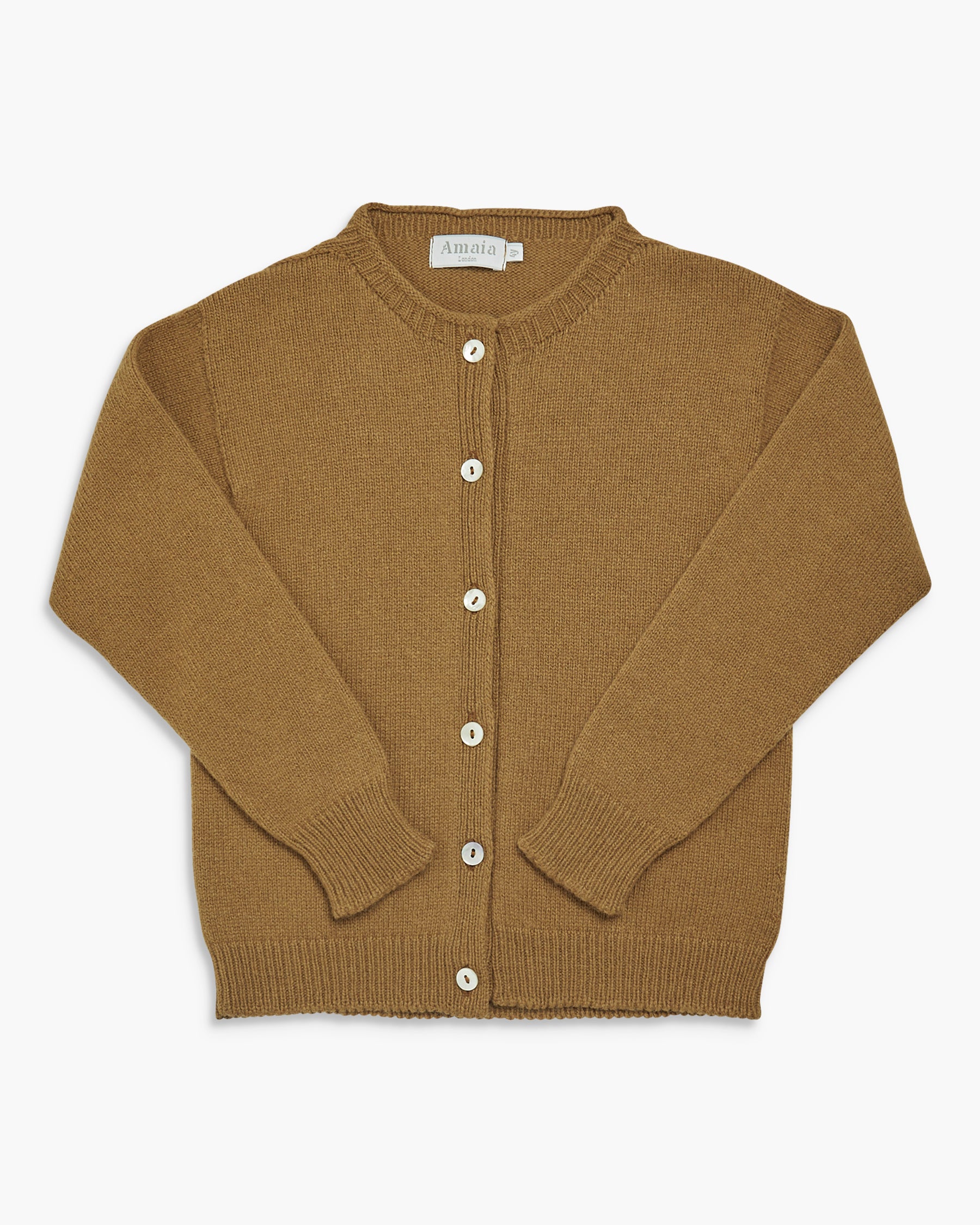 Mustard knit cardigan for girl