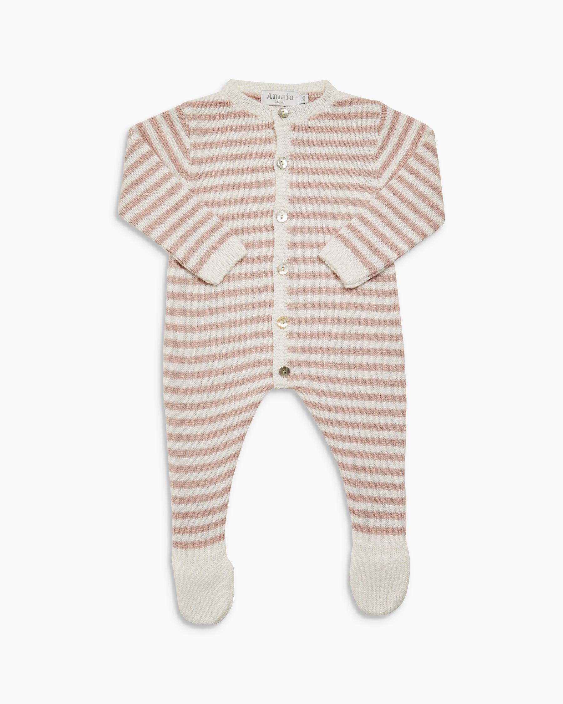 Dalton Romper Dusty Pink Stripe