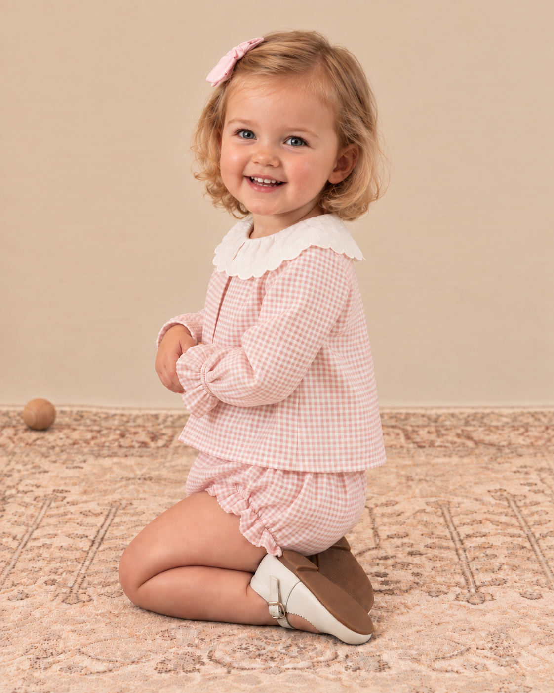 Elodie Set Pink Vichy Twill