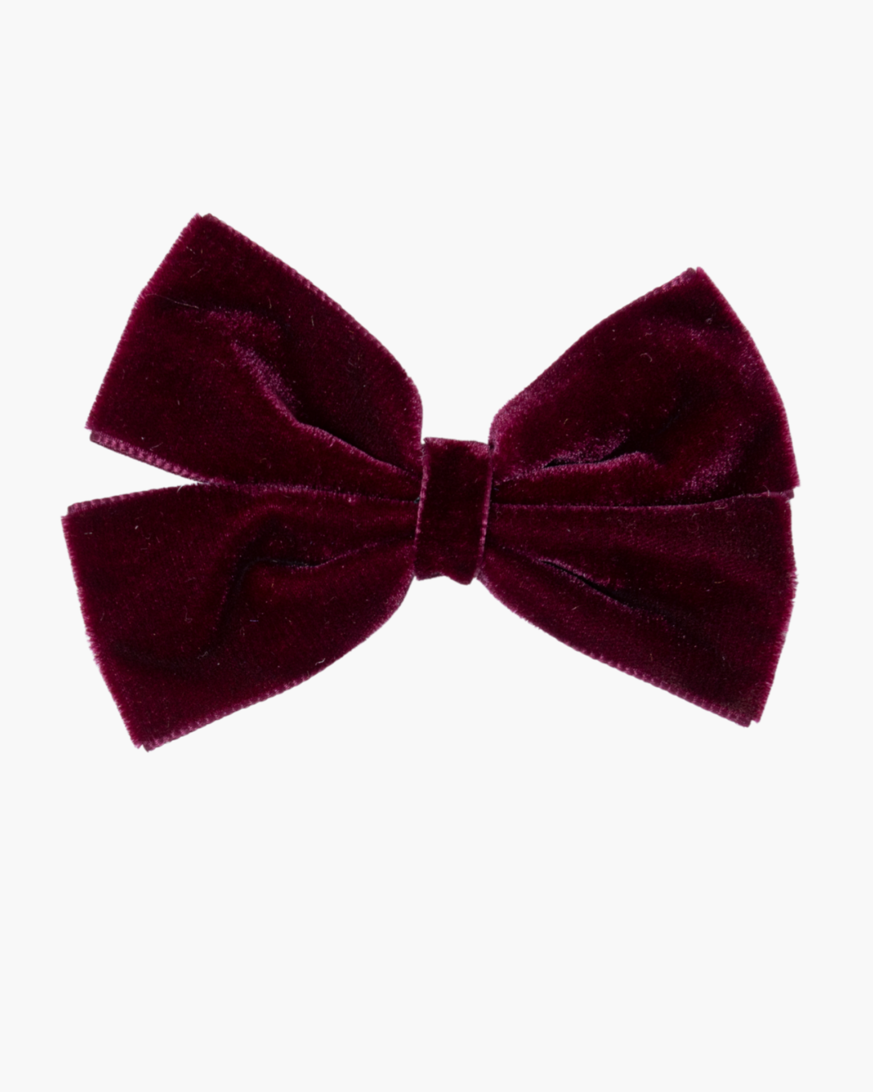 Large Velvet Hairclip Burgundy
