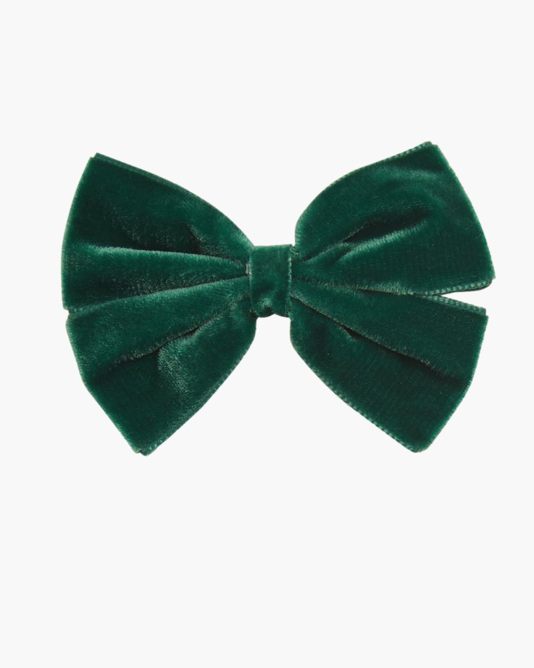 Large Velvet Hairclip Green