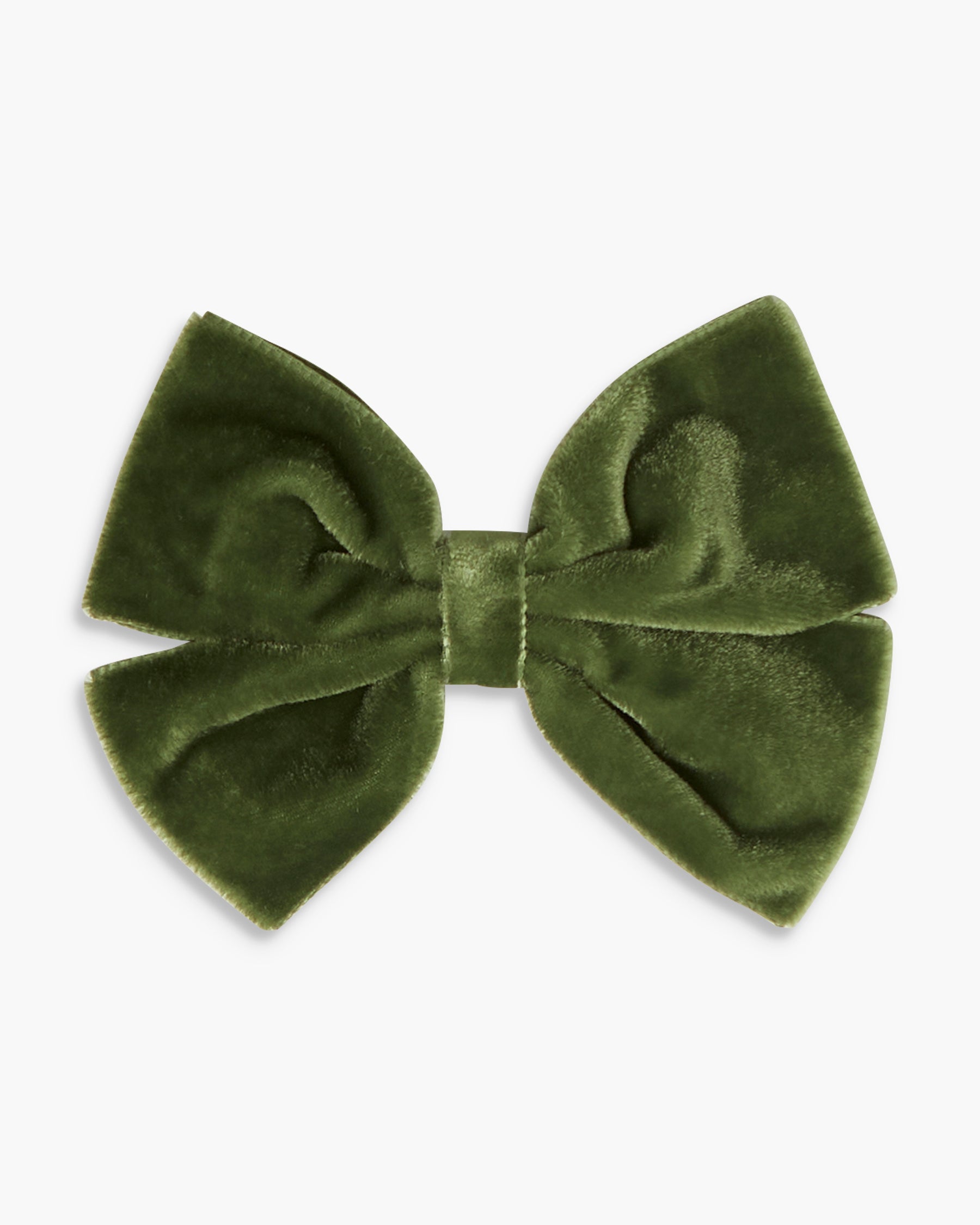 Large Velvet Hairclip Moss