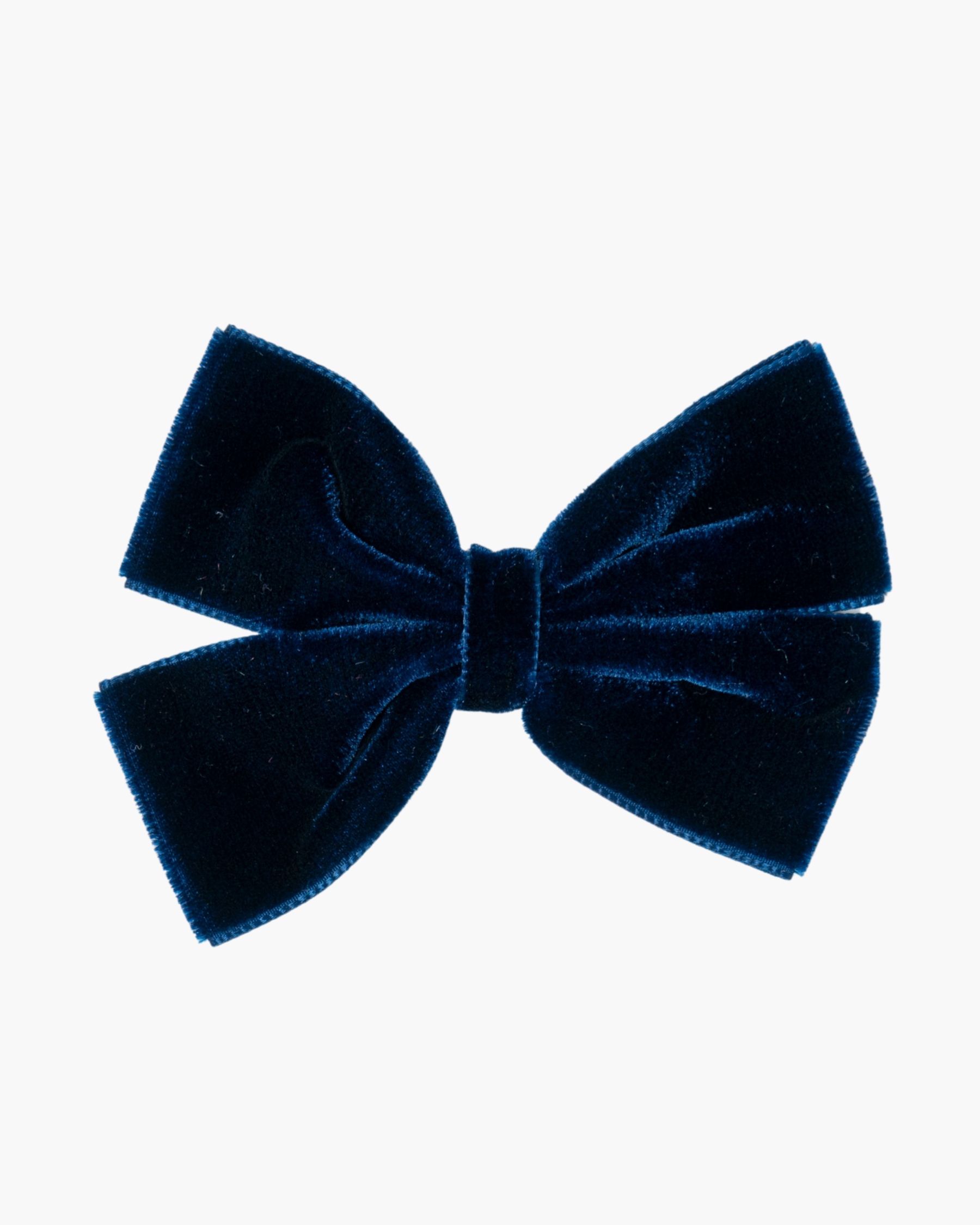 Large Velvet Hairclip Navy