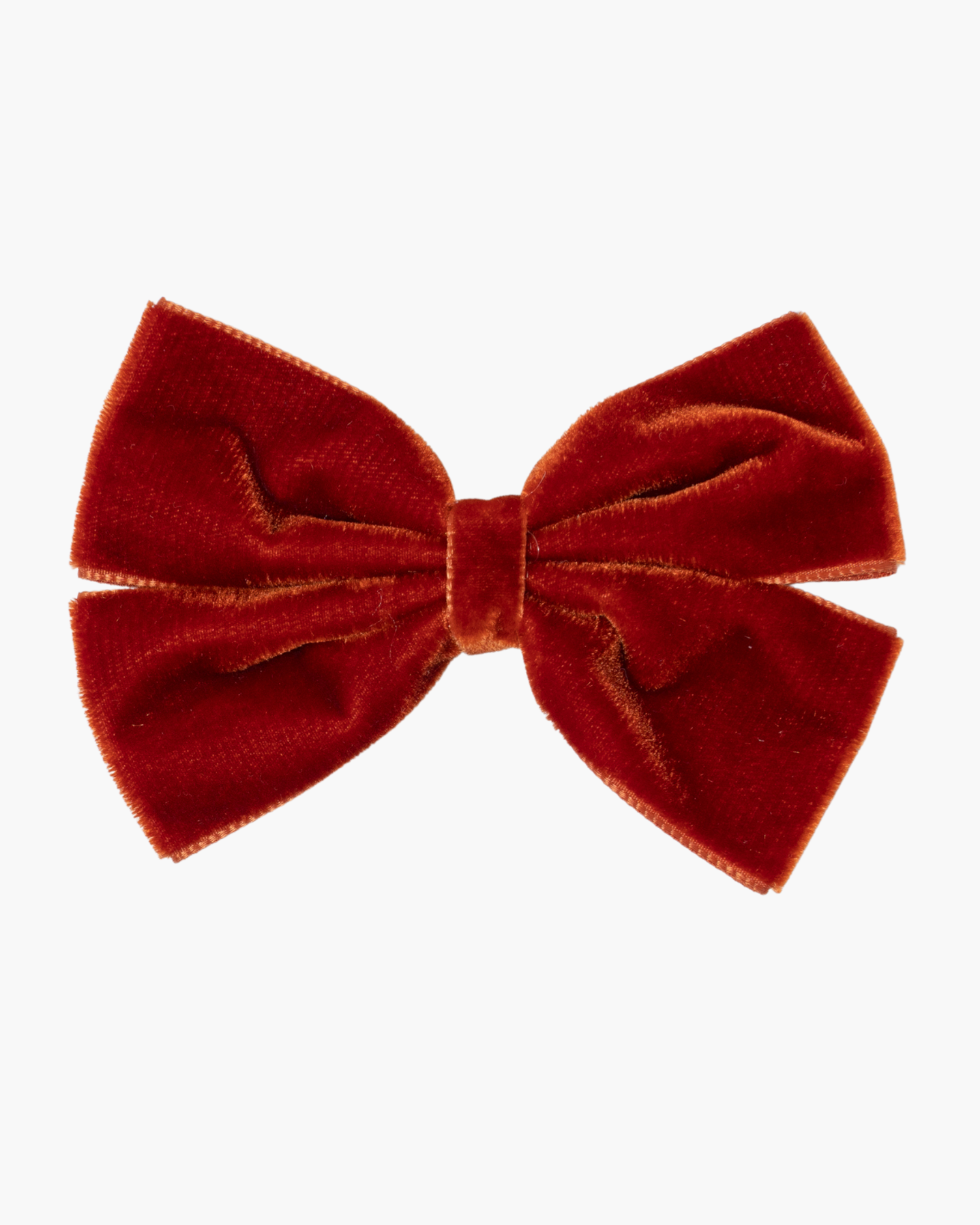 Large Velvet Hairclip Rust