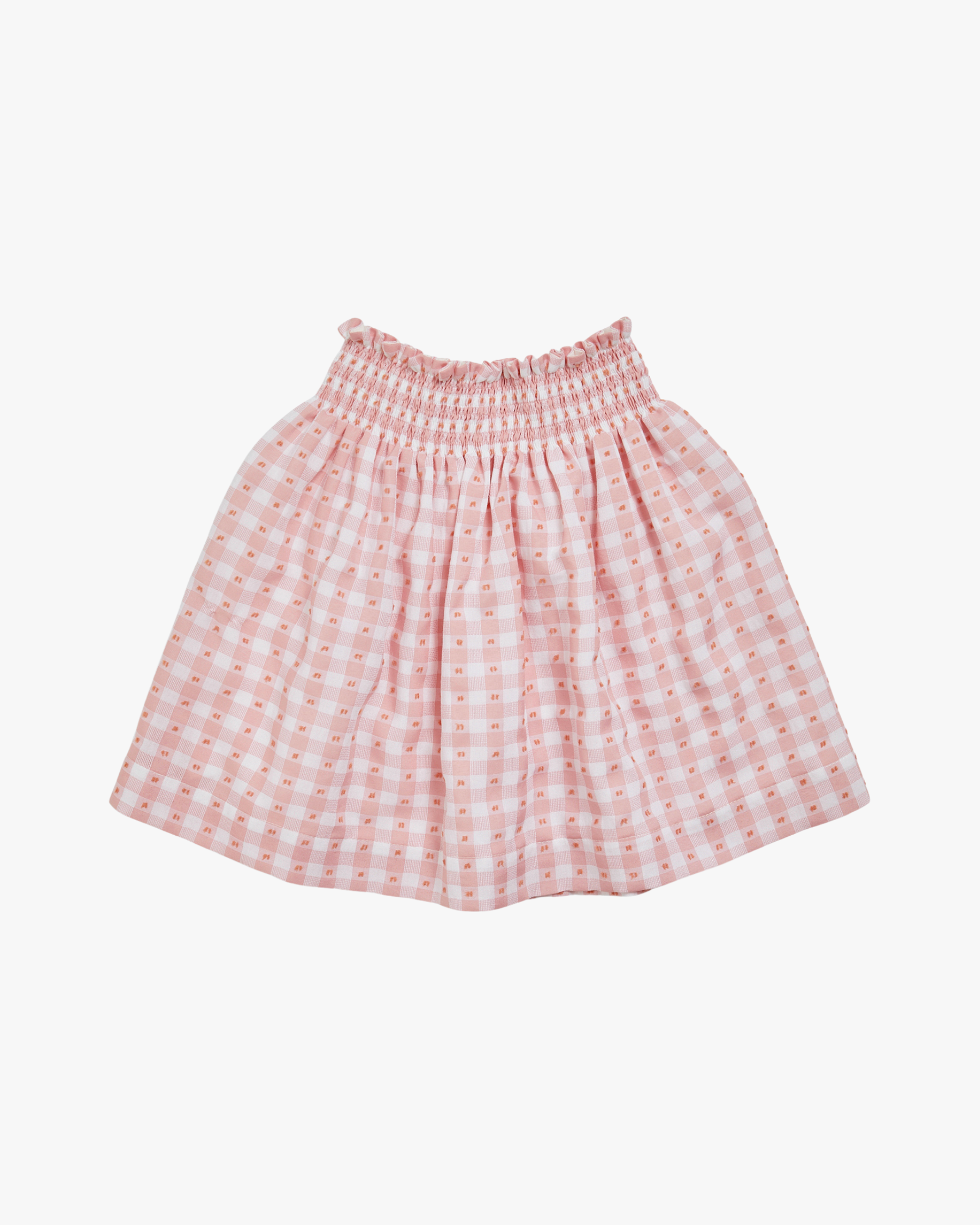 Leioa Skirt Pink Vichy Plumetis