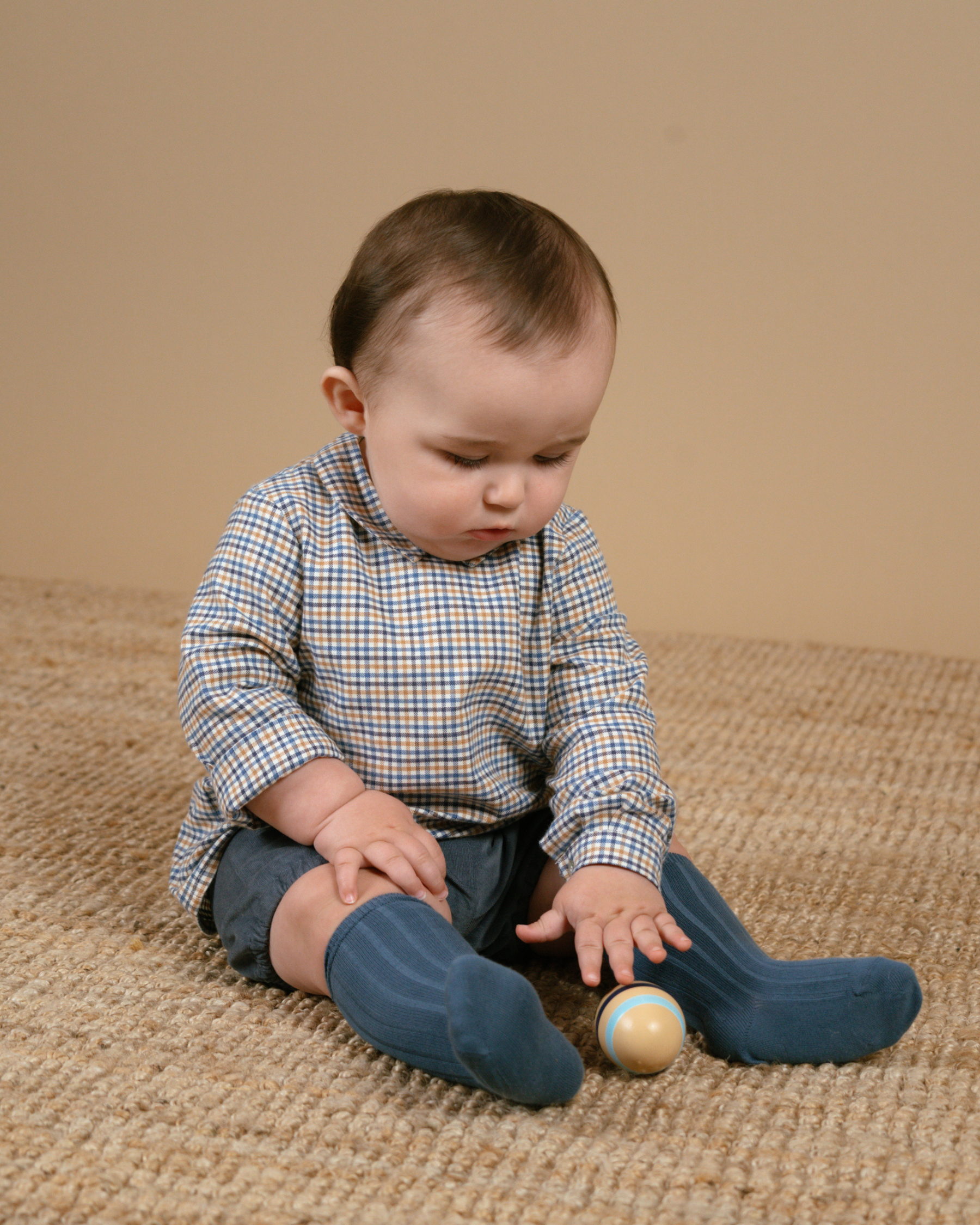 Mallard Shirt Camel/Blue Check