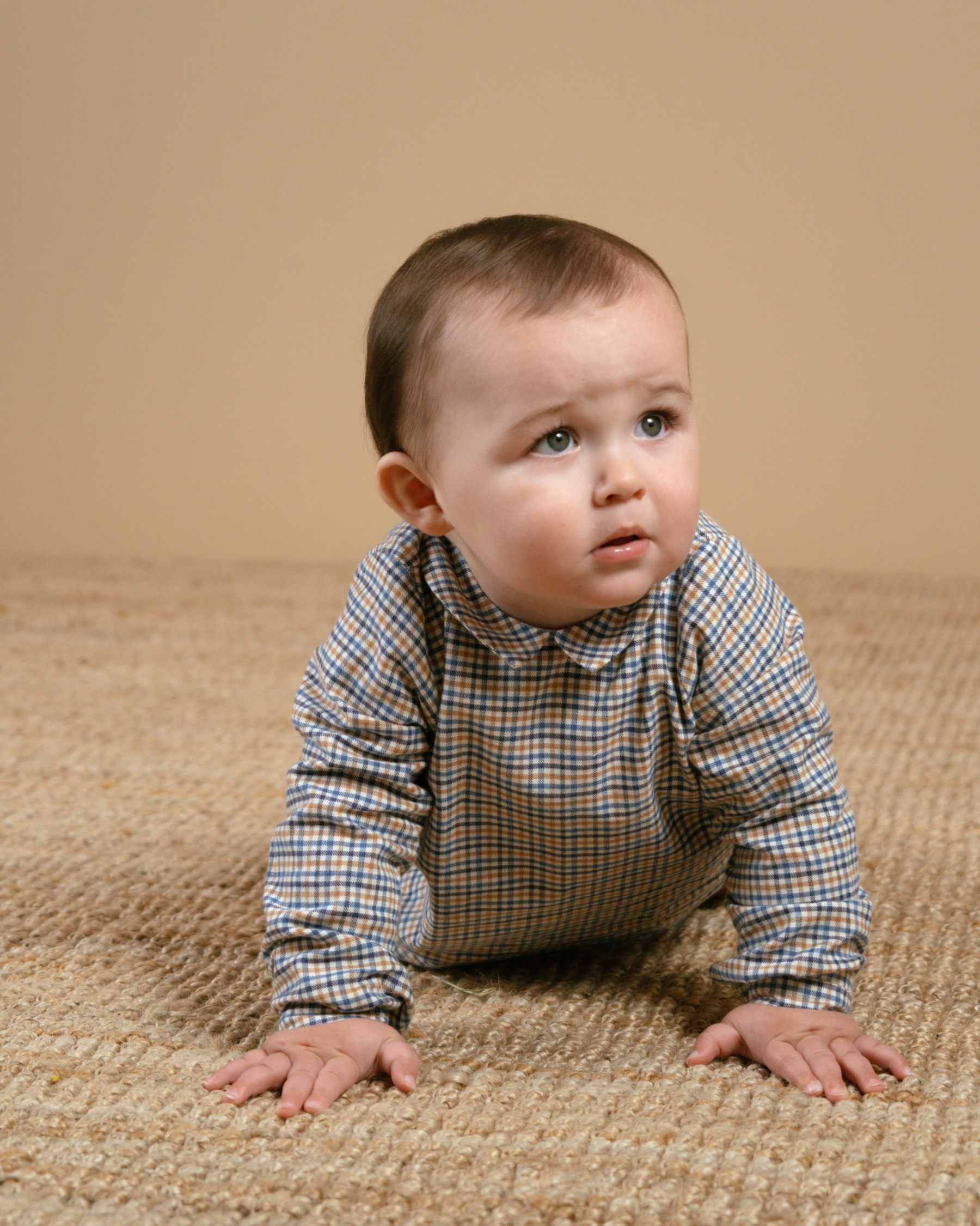 Mallard Shirt Camel/Blue Check
