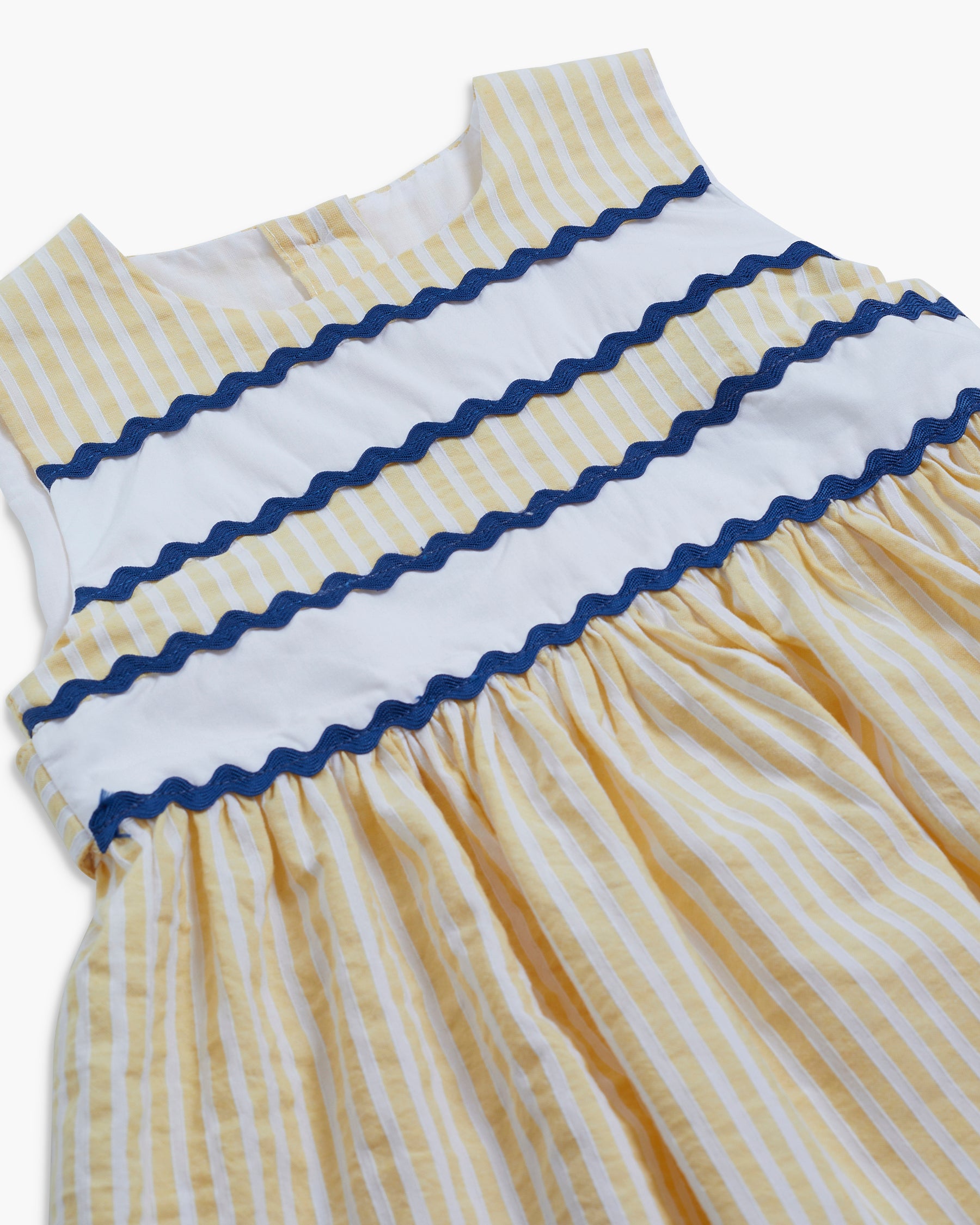Miel Dress Yellow Stripe Seersucker