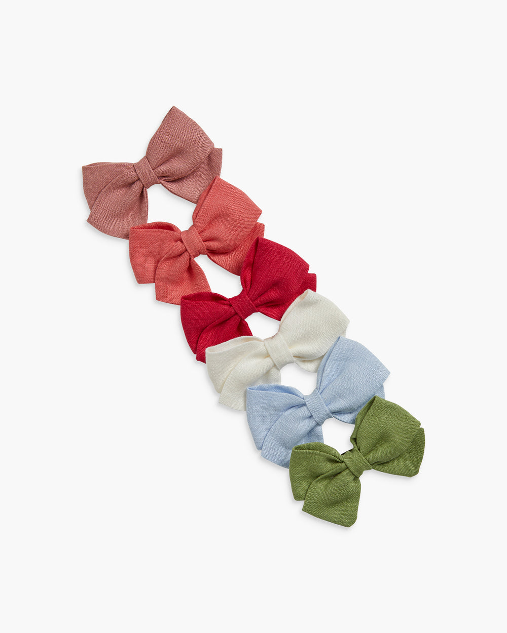 Mona Linen Bow Brick - Luxury Handmade Hair Accessories | Amaia London