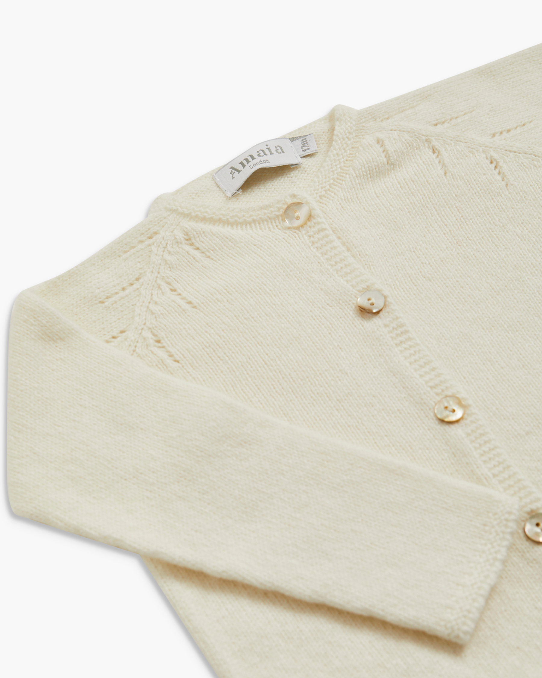 Puce Cardigan Off White