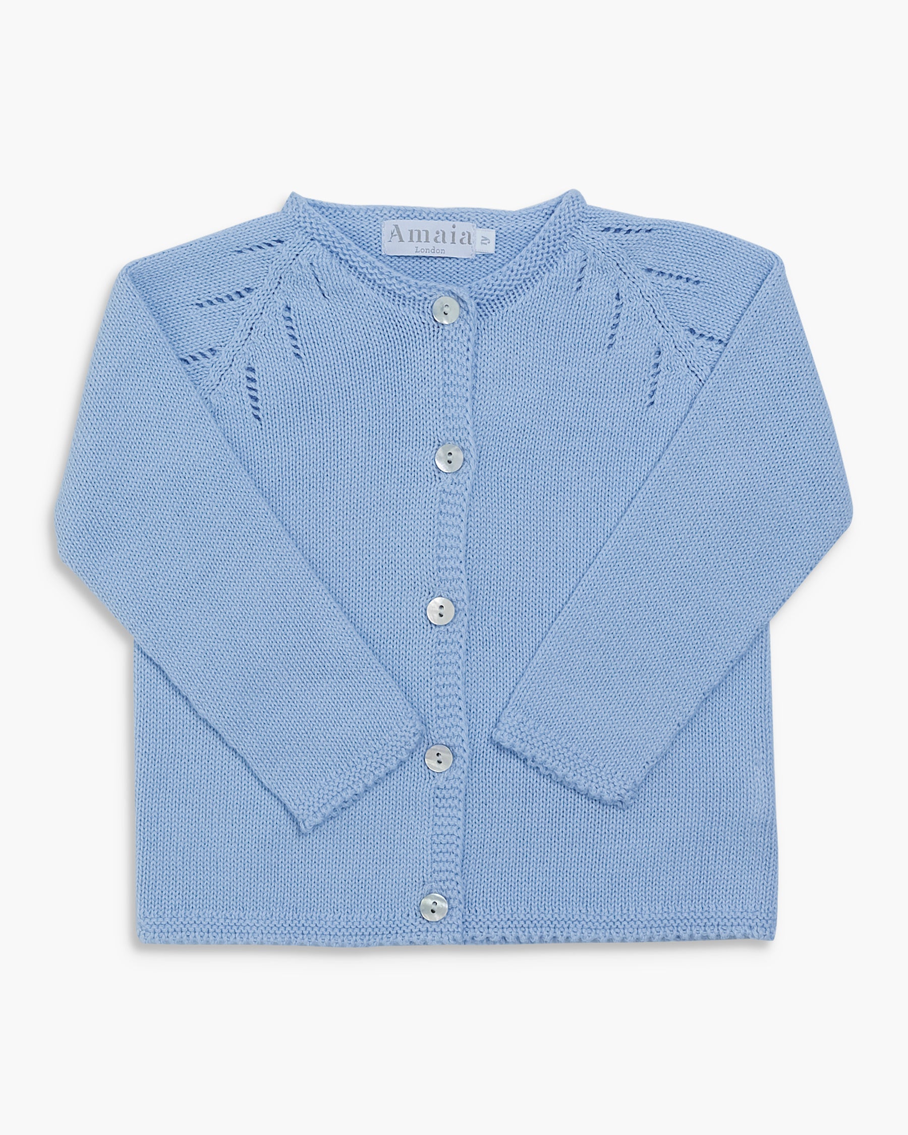 Puce Baby Cardigan Baby Blue
