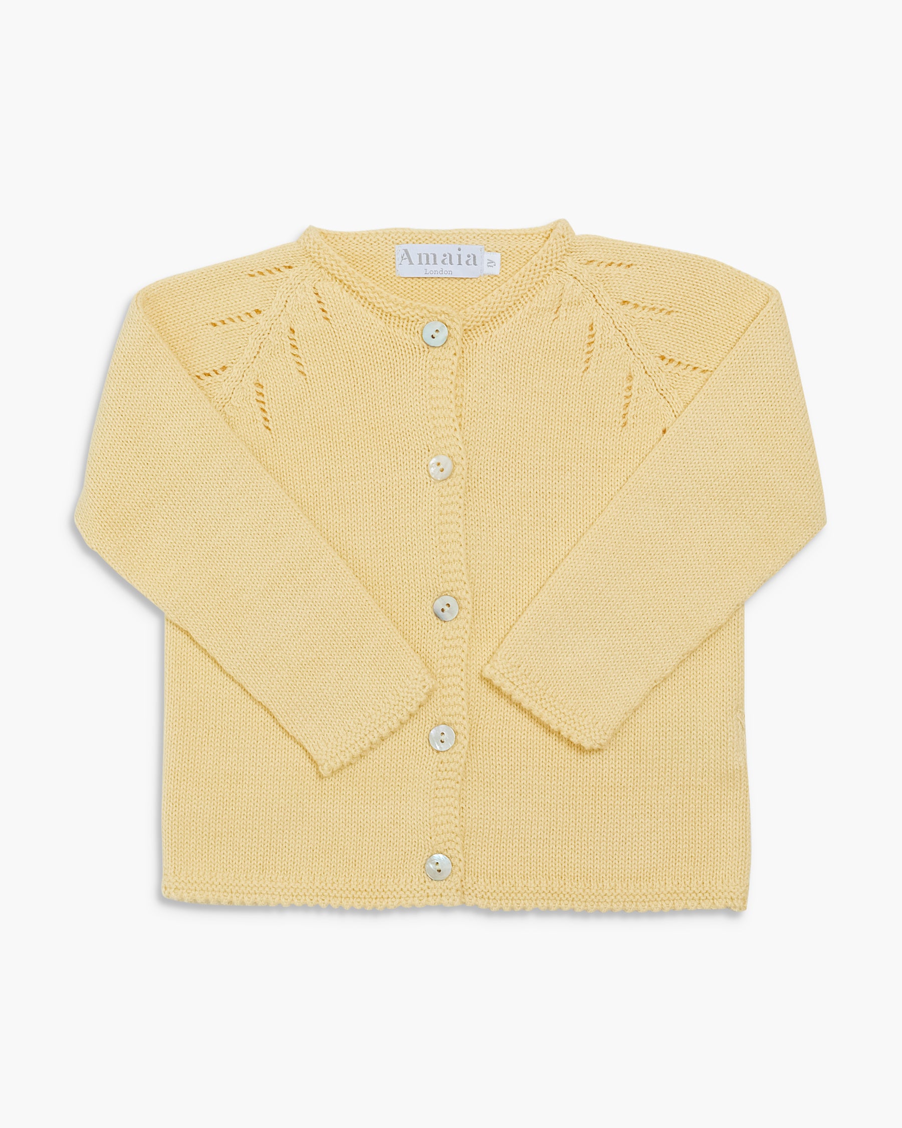 Puce Baby Cardigan Yellow