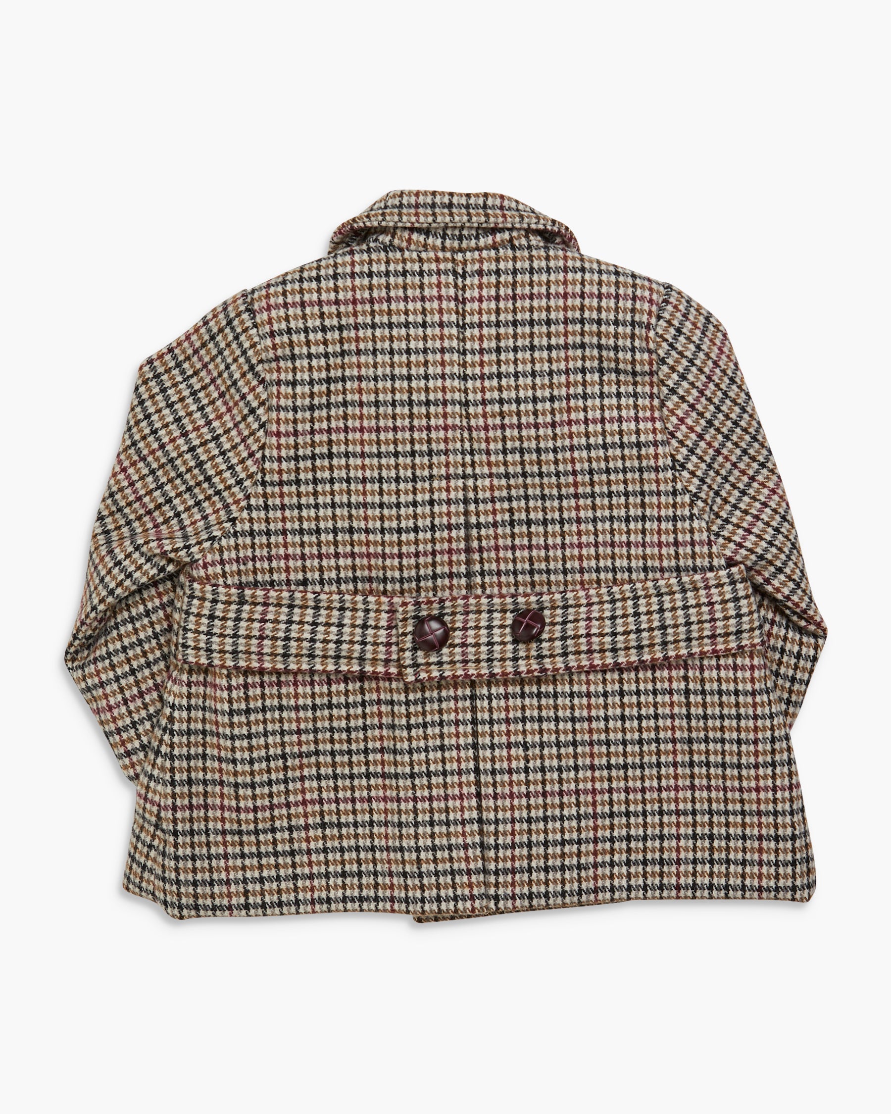 Back of Sherlock Baby Jacket Checked Tweed