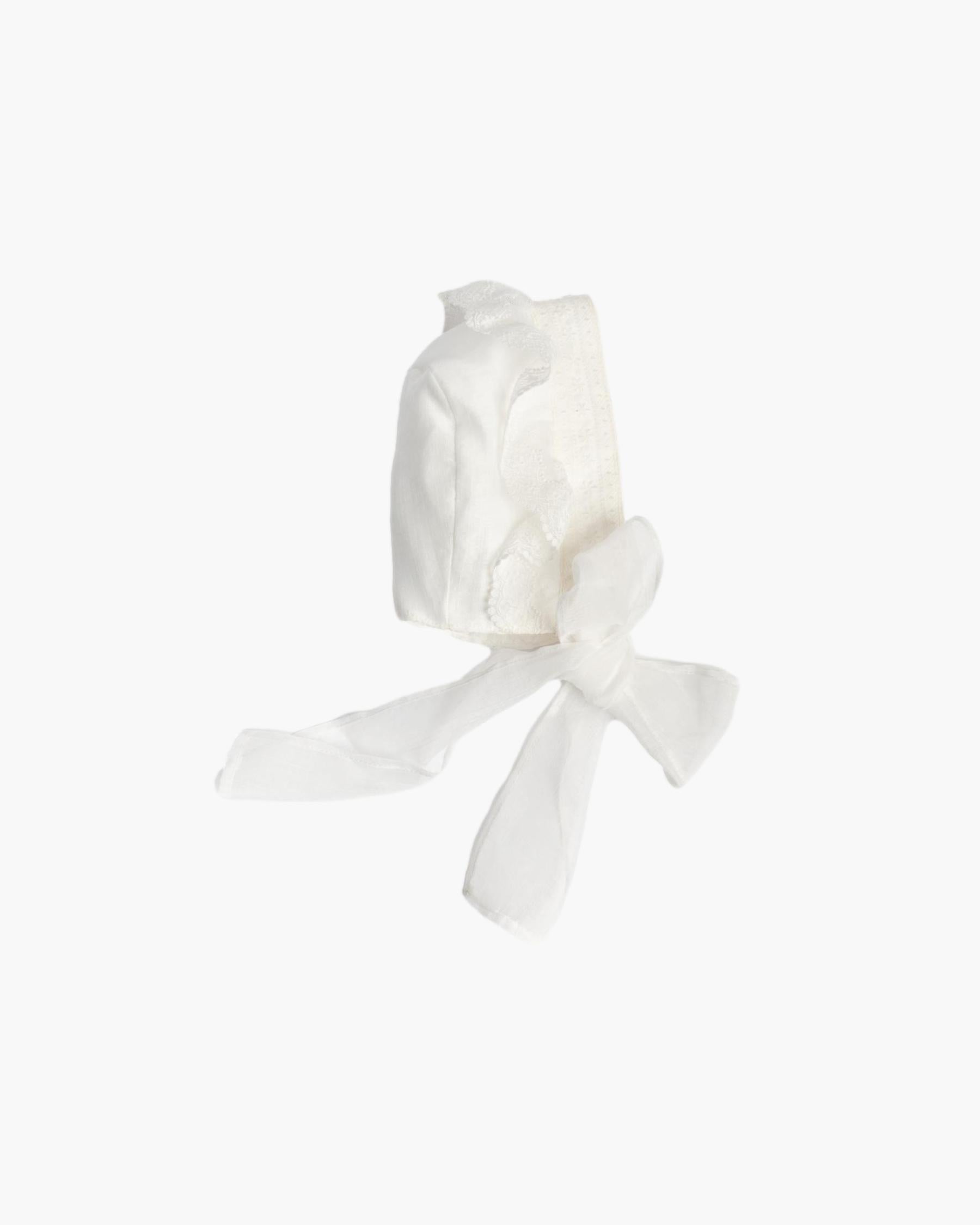 Precious Christening Bonnet Ivory