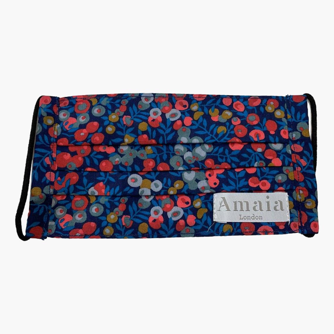 Adult Reusable Cotton Face Mask Wiltshire Berries Amaia London