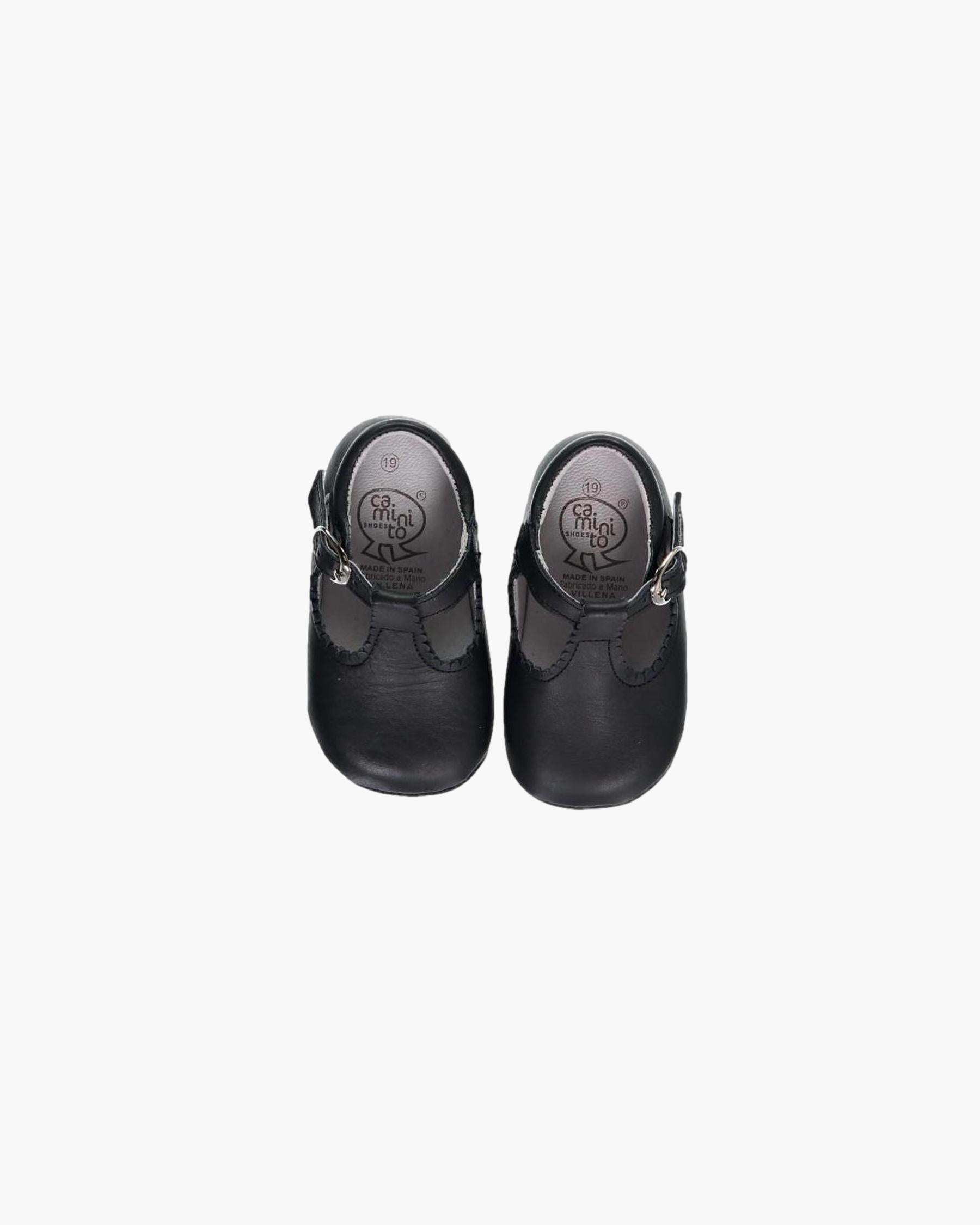 Baby Boy Pram T-Bar Shoes Navy