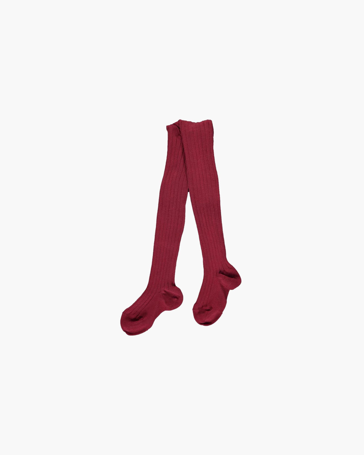 Luxury Granate Red Ribbed Tights for Kids | Amaia London
